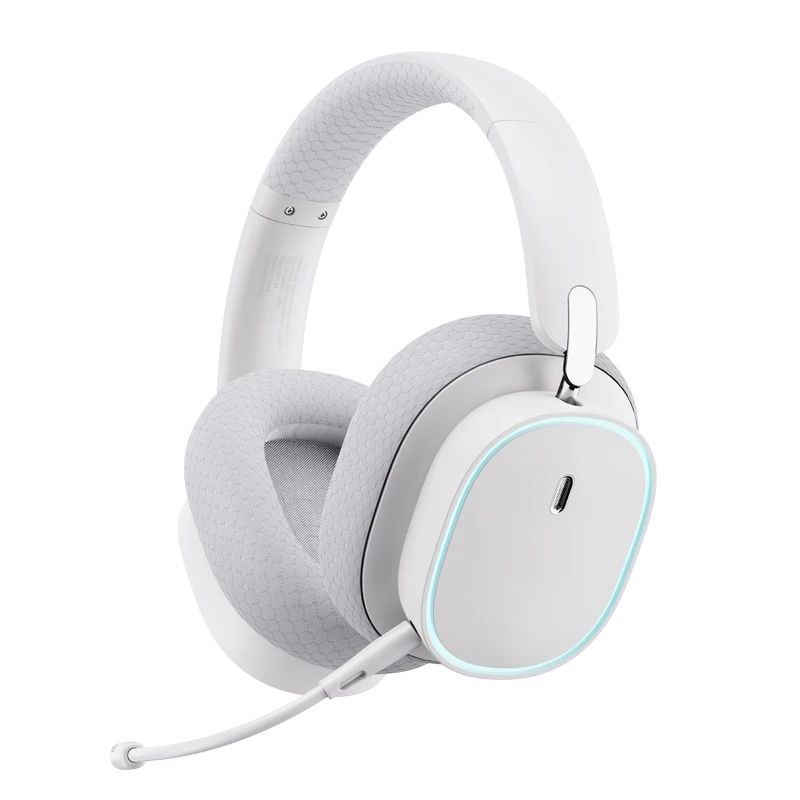 Baseus GH02 Kabellose Gaming-Headsets mit Mikrofon, Kopfhörer, Bluetooth 5.3, 40 mm Treiber, 2,4 G/kabellos/Kabel, RGB-Overhead-Kopfhörer 4
