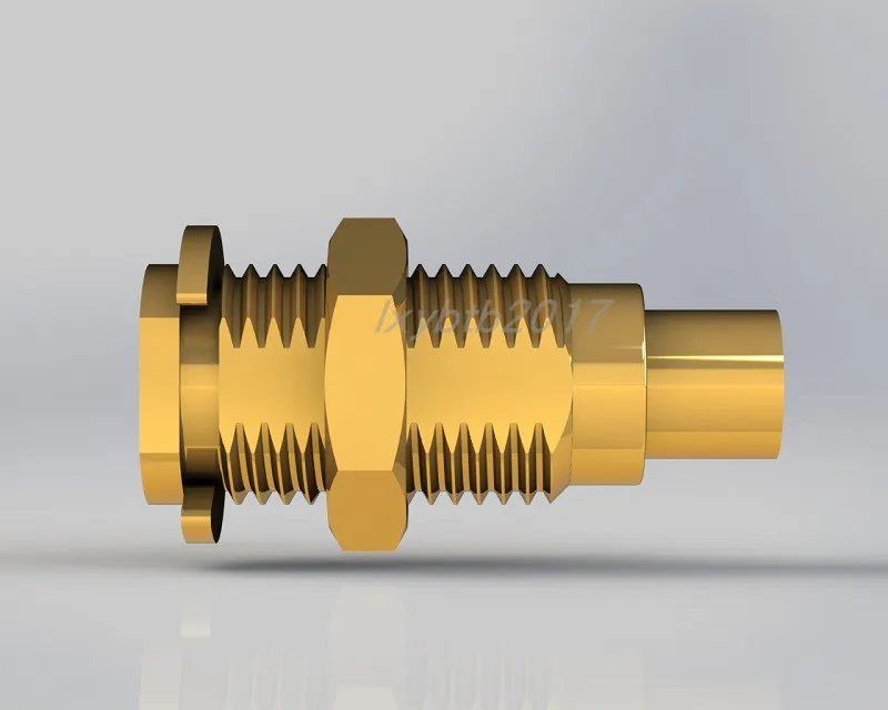 RF connector MCX-KYB2 female head with RG405 wall nut fixed adapter 086 half rigid half flexible cable