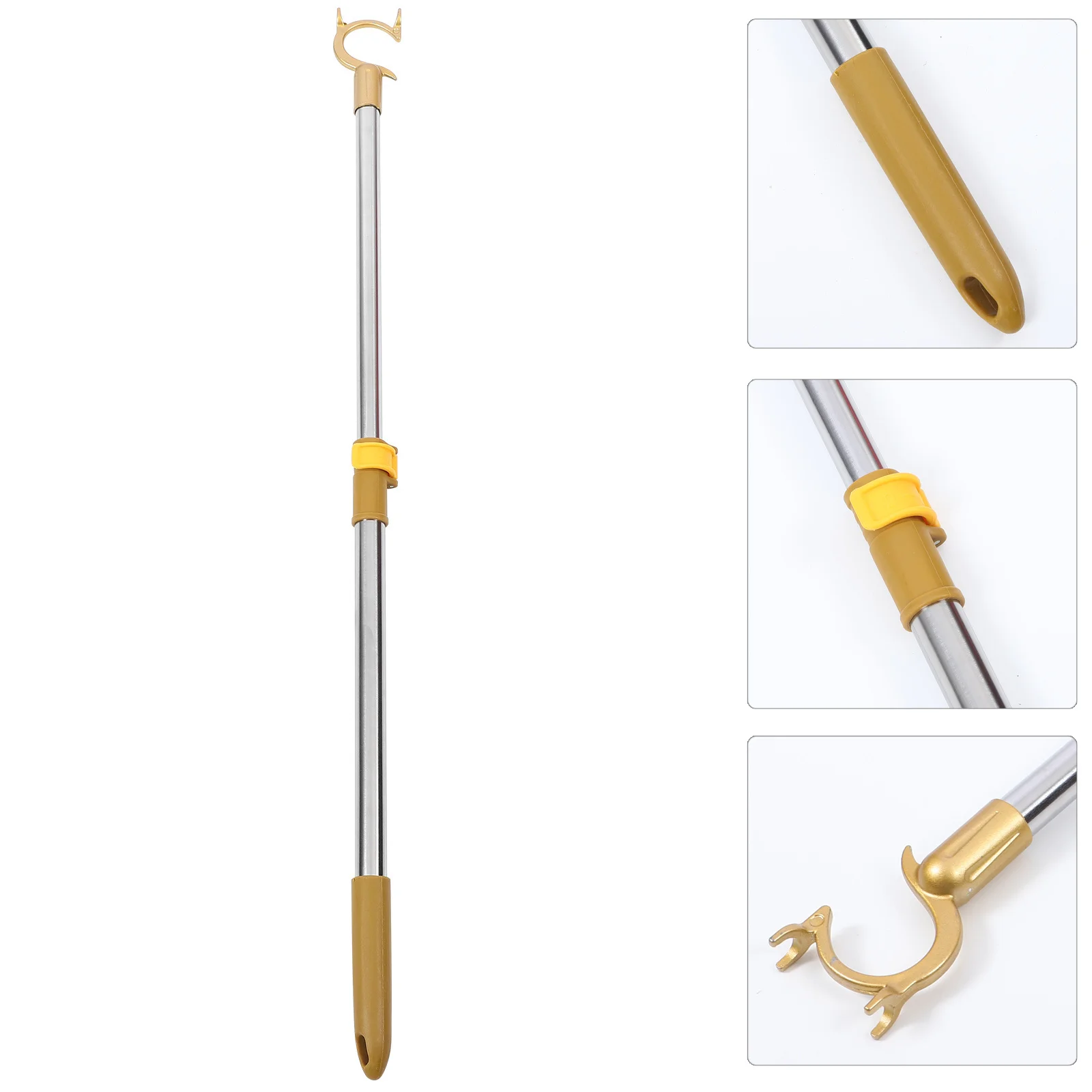 عمود غسيل قابل للتمديد من الفولاذ المقاوم للصدأ، قضيب معلق قابل للسحب لتجفيف الملابس، أداة تنظيم الغسيل المنزلي #5