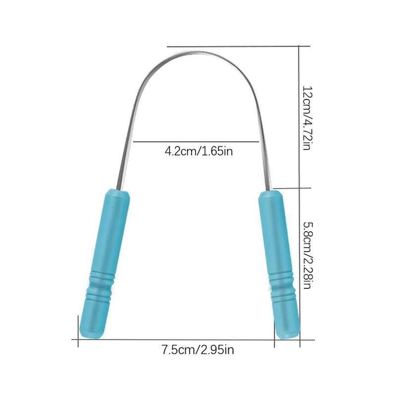 Raspador De Língua De Aço Inoxidável, Limpeza De Respiração Fresca, Escova De Dentes De Língua Revestida, Higiene Oral, Metal Em Forma De U, 1Pc