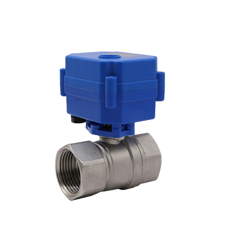 

1/2" 2 Way Motorized Ball Valve 3 Wires 2 Point Control Stainless Steel Electric Ball Valve Electric Actuator AC/DC 9-24V