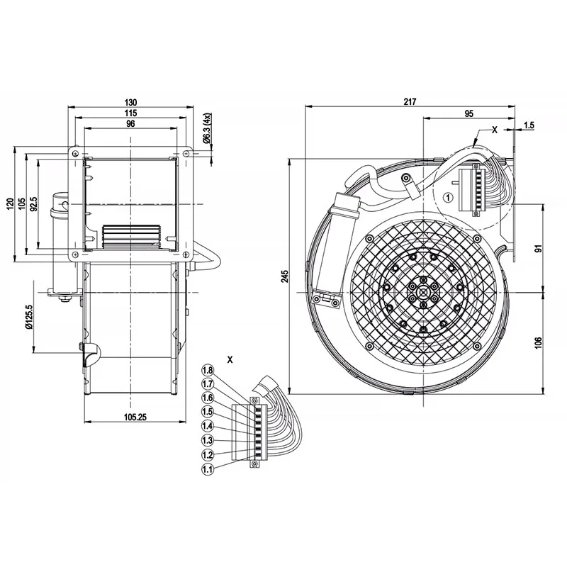 Original 100% Working G2E140-PI51-42 230V 0.78A 180W Ventilation and cooling fan
