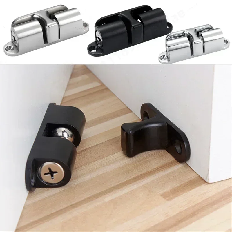 1Pc Invisible Magnetic Door Stops Non Punching Holders  Safety Anti Pinch Catch Floor Plugs Protect Buffer Home Improvement