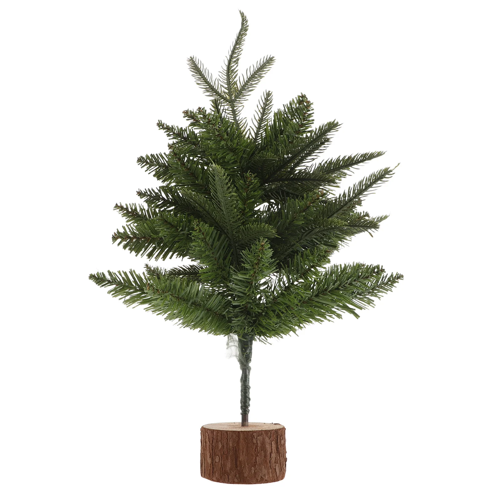 

45Cm Christmas Tree Table Centerpiece Artificial Pine with Wood Base Holiday Decoration for Party Home Office Indoor Festive