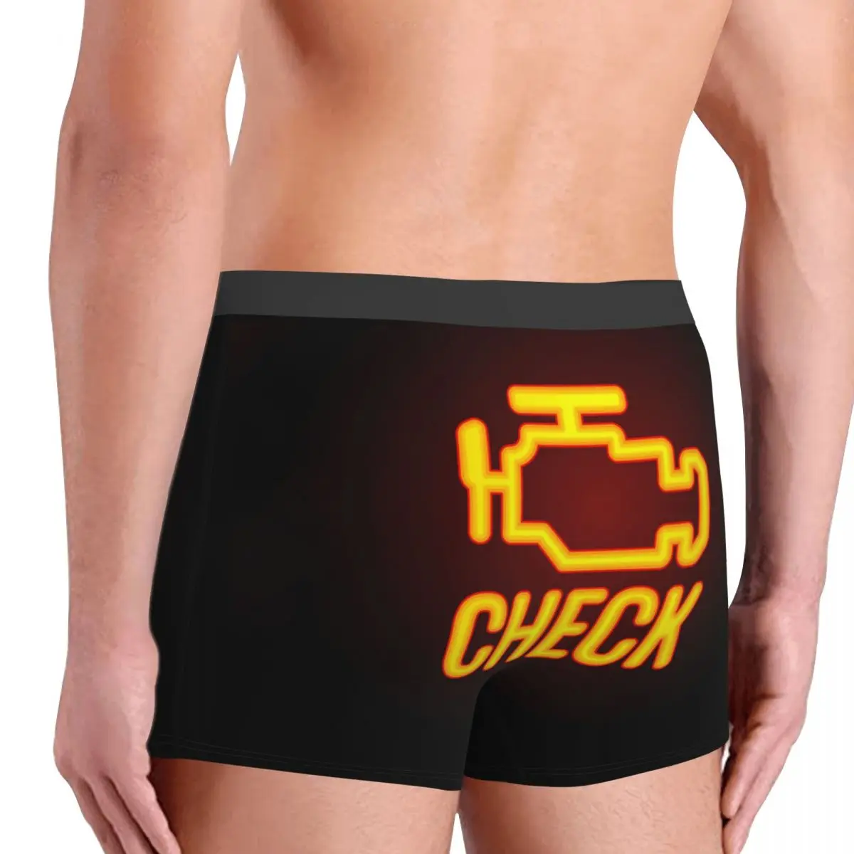 Custom Mechanic Car Driver Check Engine Light Boxer Shorts For Homme Sexy 3D Printed Underwear Panties Briefs Soft Underpants