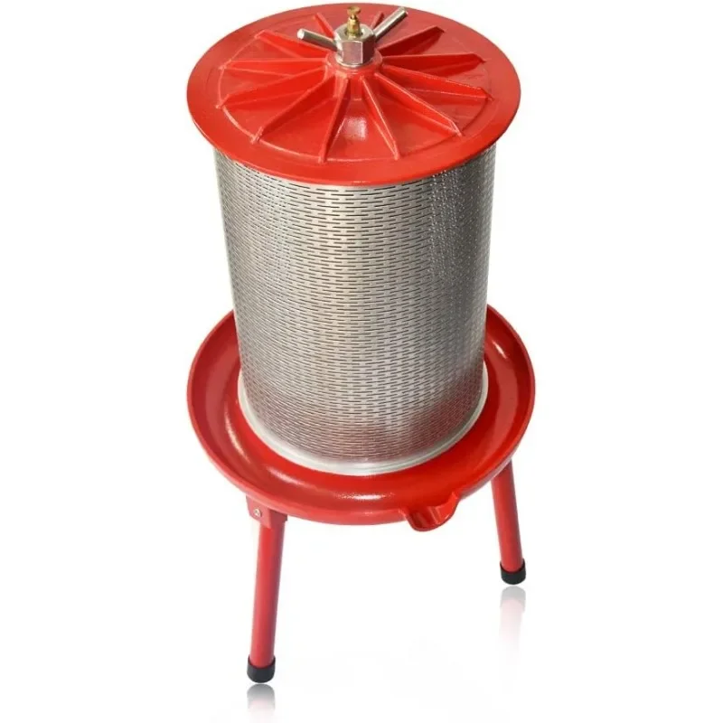 Fruit Wine Apple Press Stainless Steel for Wine Cider Making with Filter Bag & Splash Guard Kitchen Appliances