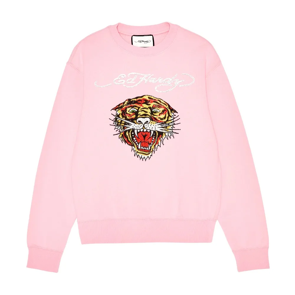 Classic Series Ed Hardy Ed Hardy Long Sleeve T-Shirt Sweater 2024 New Crew Neck Long Sleeve Autumn and Winter Sweater