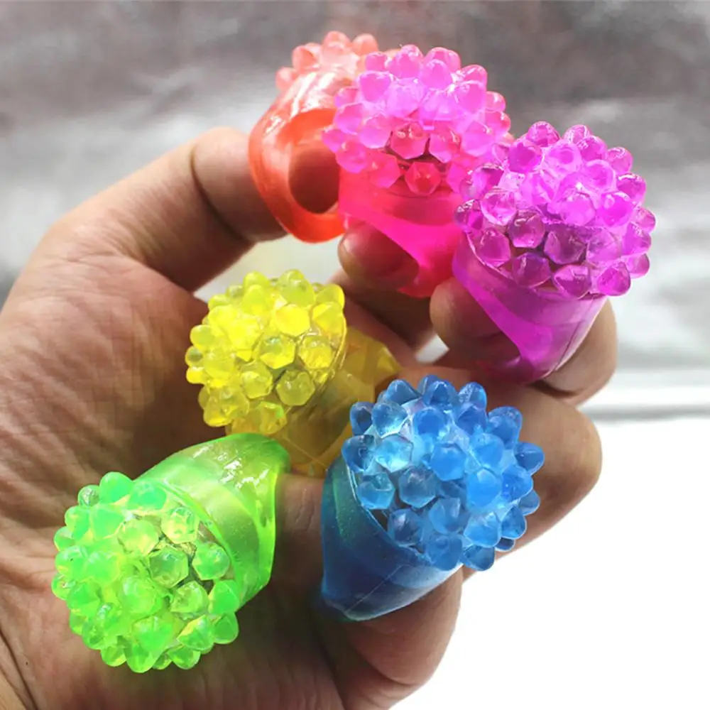 Strawberry Shape Flashing LED Finger Ring Luminous Kids Gift Party Supplies
