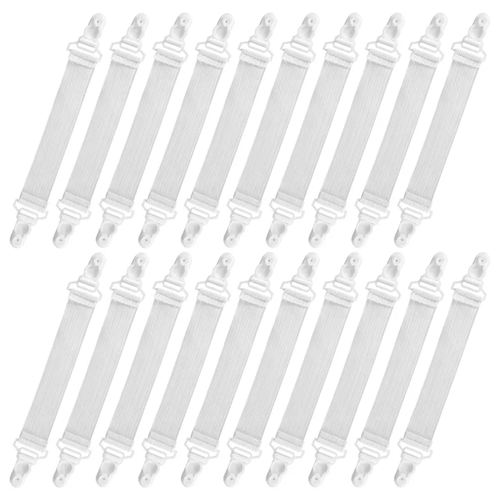20Pcs Bed Sheet Clip Strap Secure Flat Fitted Sheets Mattress Holder Fasteners Anti-Slip Sheet Clips Bed Cover Fixers
