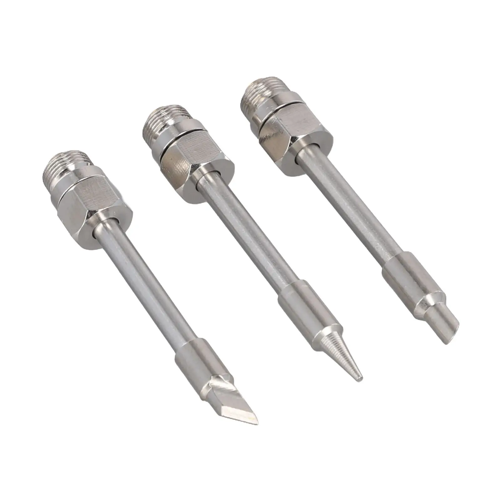 3PCS Soldering Iron Tips 510 Interface Soldering Tips Nickel Plated Copper Silver Plated 0.27inch Diameter Home Repair