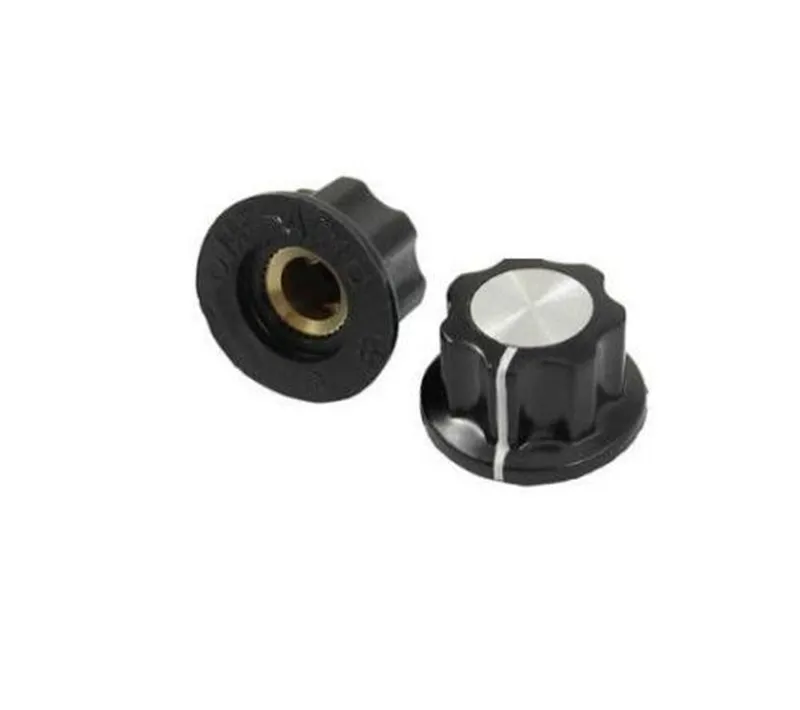 10Pcs Potentiometer Knob MF-A01 MF-A02 MF-A03 6MM Rotary Potentiometer Handle Rotary Switch Black Potentiometer Accessories