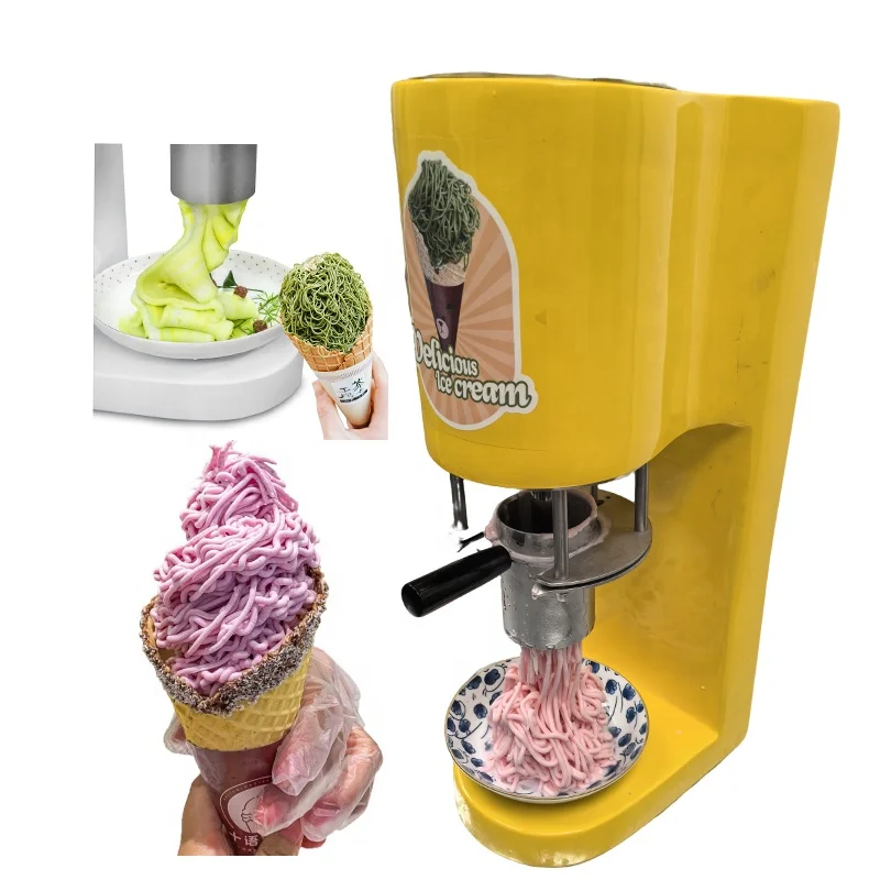 

Easy Operation 80W 4 Moulds 420 Ml Spaghetti Noodle Ice Cream Making Machine For Household/Restaurants Use