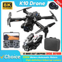 KBDFA New K10 Max Professional Aerial Photography Three Camera HD Drone Wide Angle Obstacle Avoidance RC Quadcopter Toys Gifts