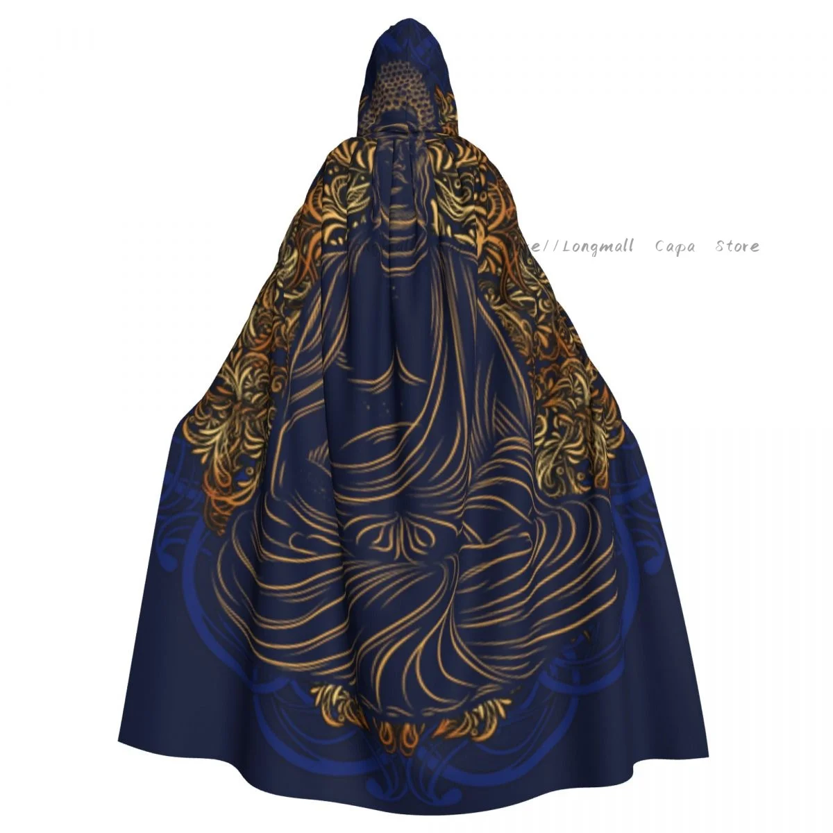 

Cosplay Medieval Costumes Buddha Sitting In The Lotus Position Hooded Cloak Capes Long Robes Jackets Coat Carnival