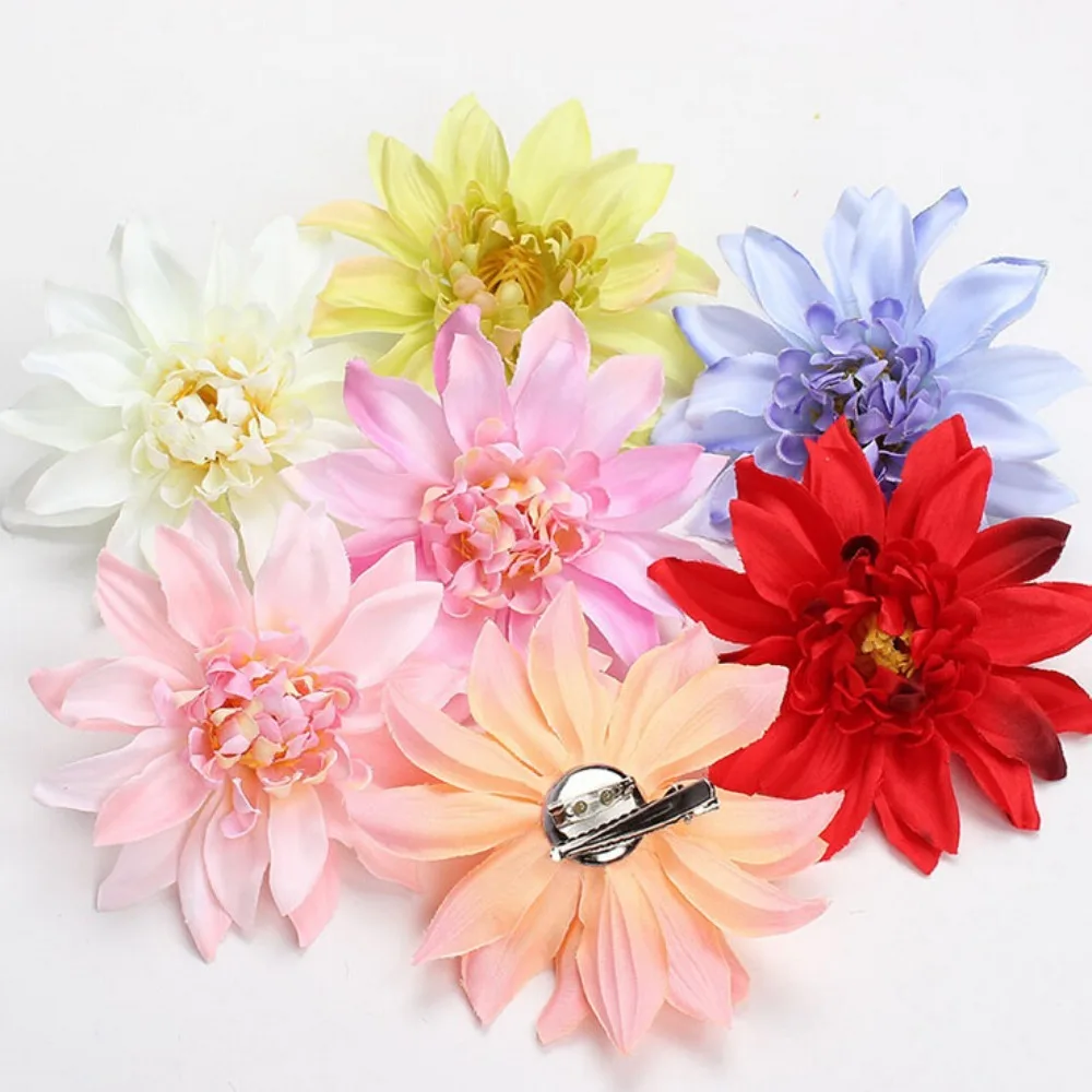 Bohemian Style Flower Hair Clips Big Decorations Flower Brooches Wedding Events Hair Accessories Artificial Flower Hairpins