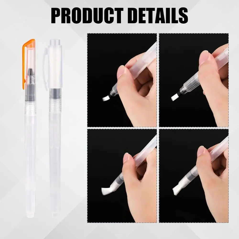 3/6 قطعة للذوبان في الماء الملونة المائية لينة فرشاة قلم فرشاة النايلون رئيس إعادة الملء المياه القلم رسم الخط البلاستيك #5