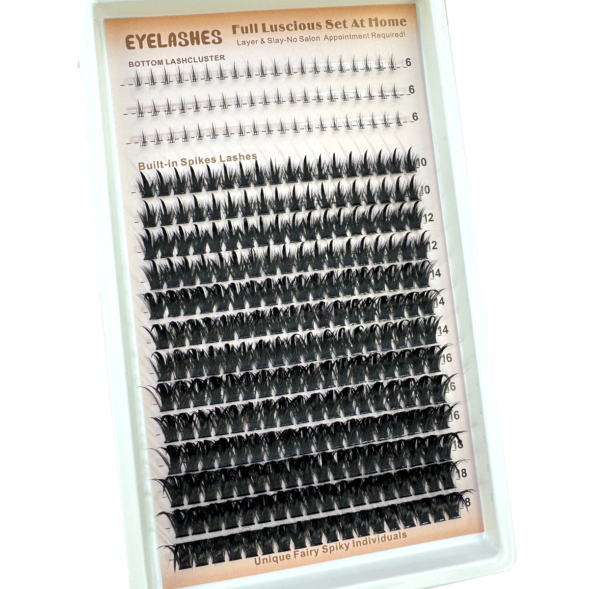 Cluster di ciglia Manga con punte Estensioni delle ciglia a grappolo sottile Graffette di ciglia Anime soffici Ciglia individuali Fata di visone