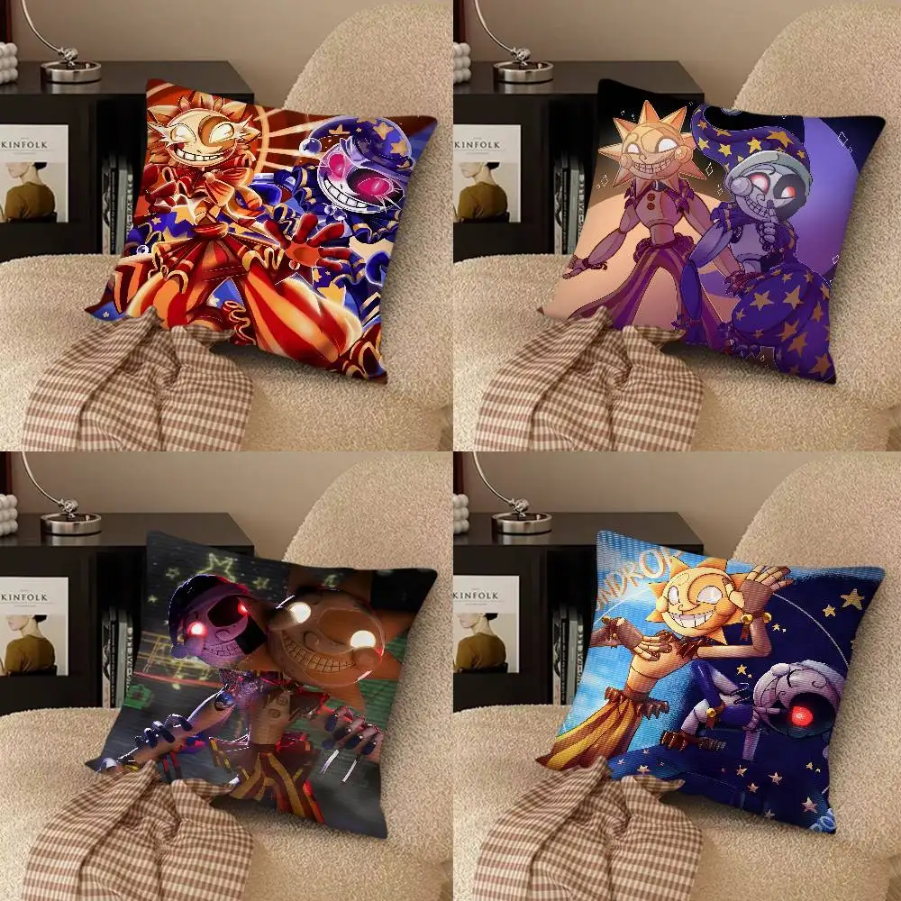 Sundrop And Moondrop Pillow Case Fashion Square Pillowcase Bedroom Sofa Room Ins Decoration Leisure