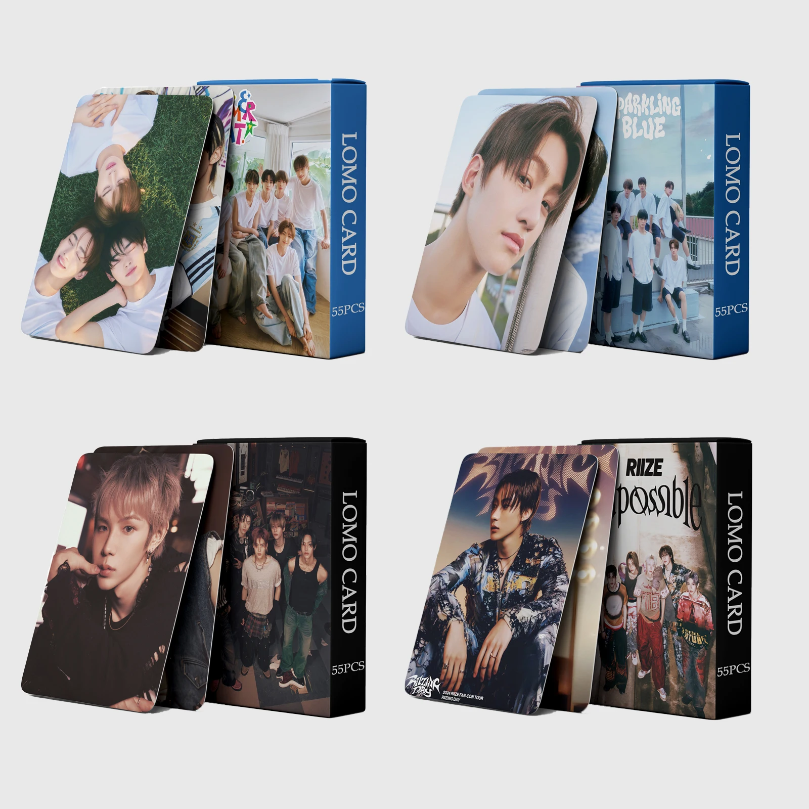 

50/55Pcs/Box TWS RIIZE New Album Lomo Cards Shinyu Hanjin Summer Beat Eunseok Wonbin Impossible Photocard Boys Girls Fans Gifts