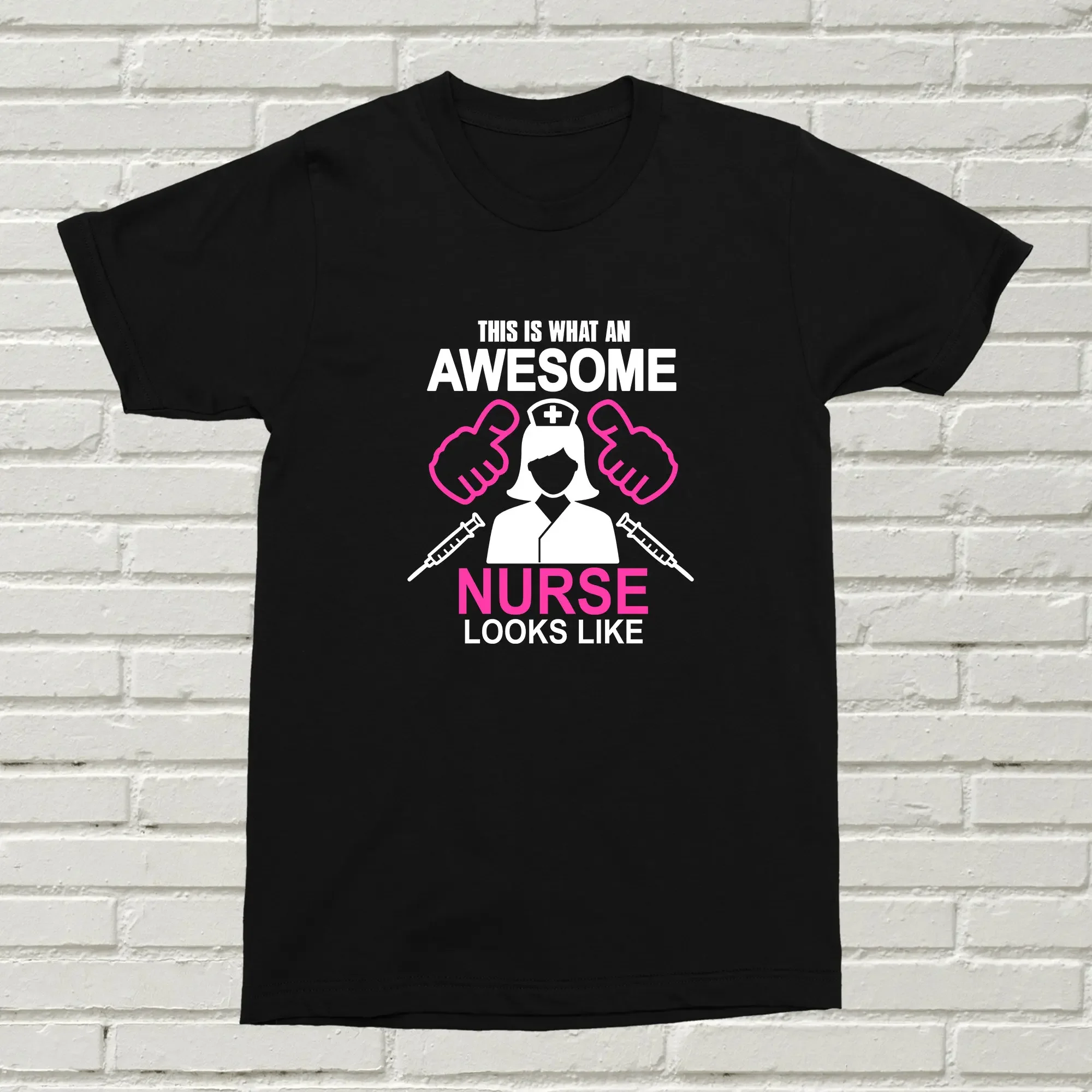 What An Awesome Nurse Looks Like T Shirt Funny NHS Helper Present Christmas Birthday