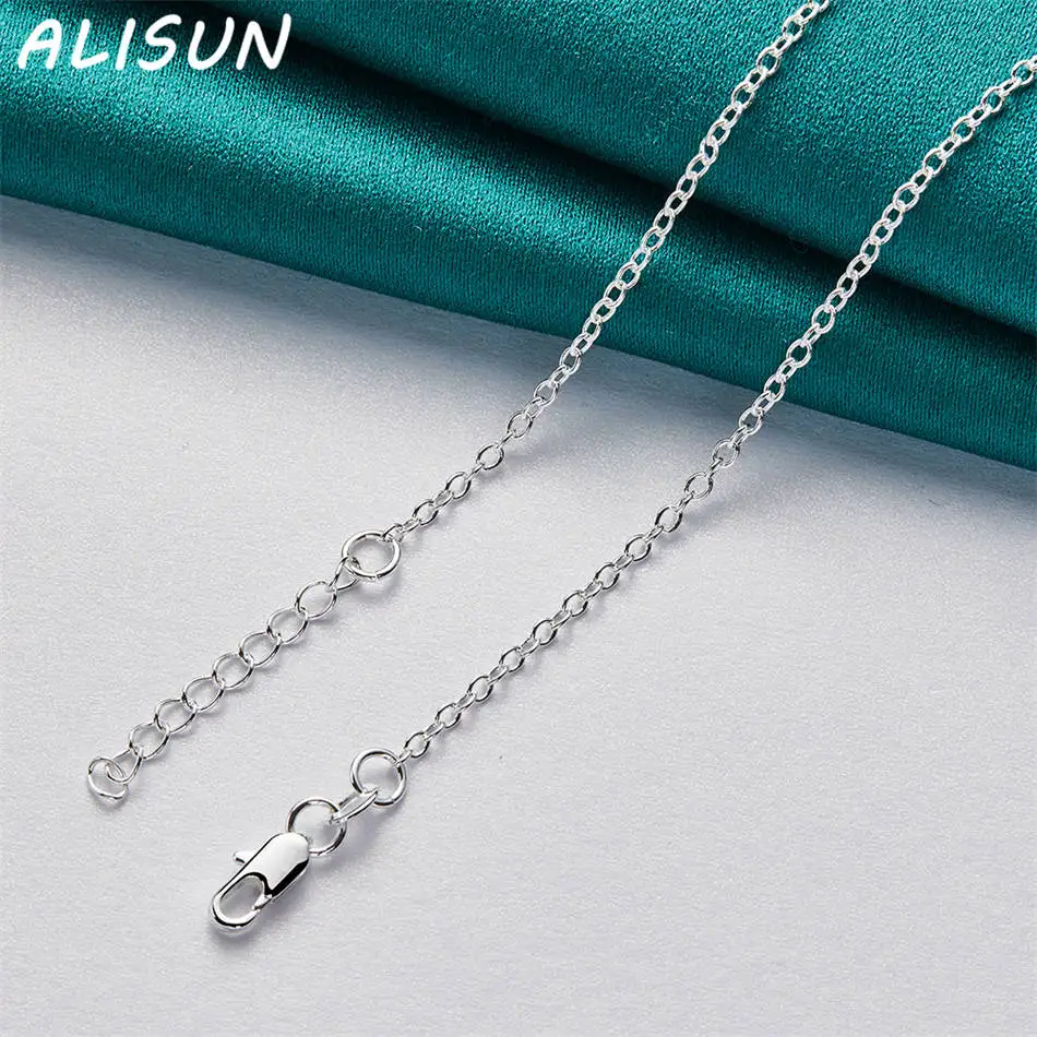 

ALISUN 925 Sterling Silver 45cm Simple Heart Necklace For Women Charm Trend Birthday Gifts Fashion Party Fine Jewelry