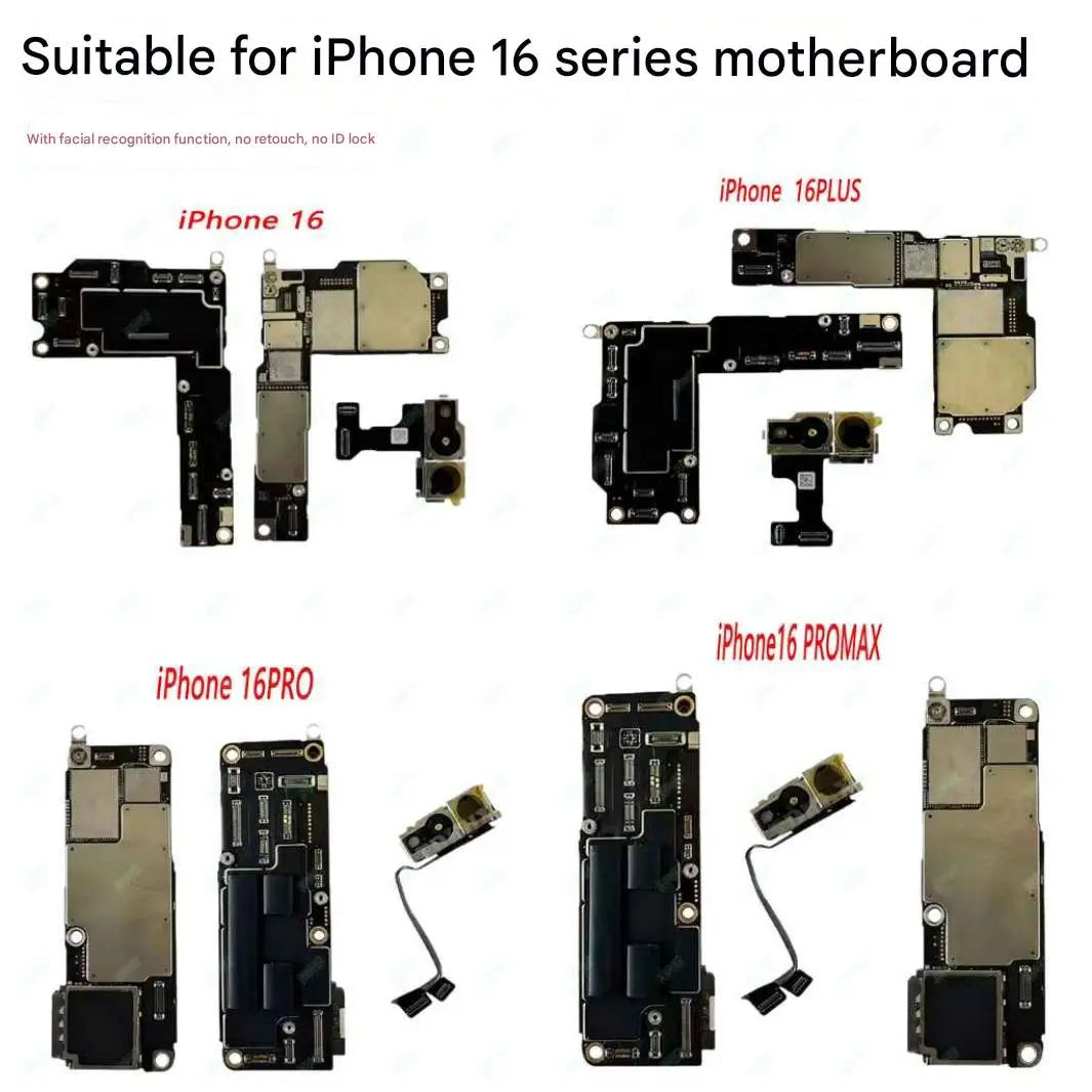 Suitable For IPhone 16 16pro 16promax Mobile Phone Motherboard Without ID, Unlocked, Unrepaired, With Face