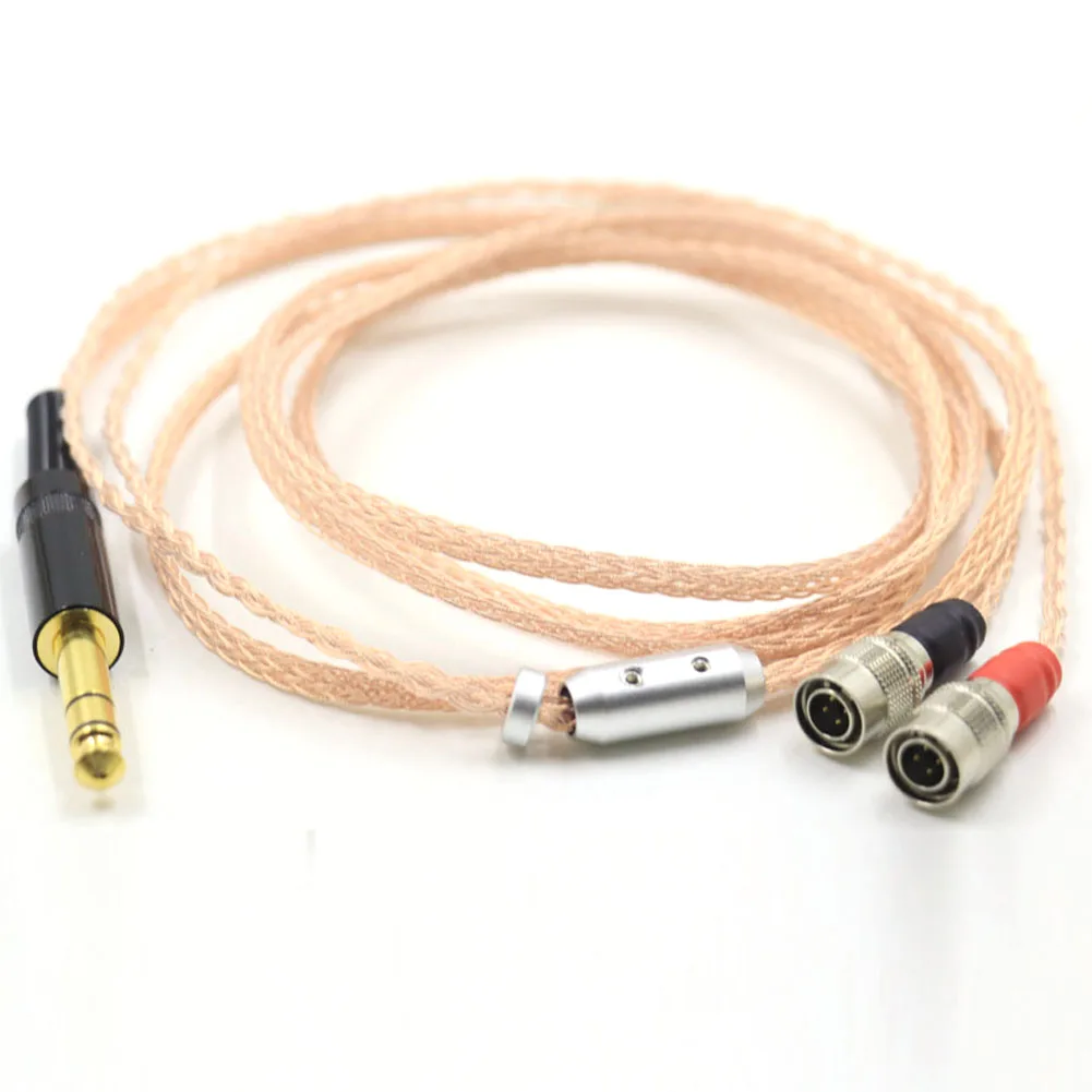 Cable de repuesto mejorado para auriculares de cobre puro de un solo cristal UPOCC de 16 núcleos para MrSpeakers Ether FlowAlphaDog Prime Aeon2