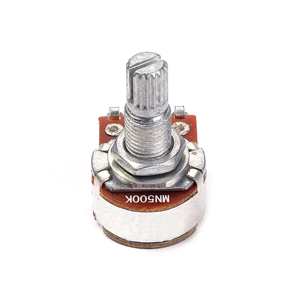 

Dual Deck Mn500k Guitar Potentiometers Long Shaft Coarse Knurled Durable Volume Tone Replacement Upgrade Audio Device