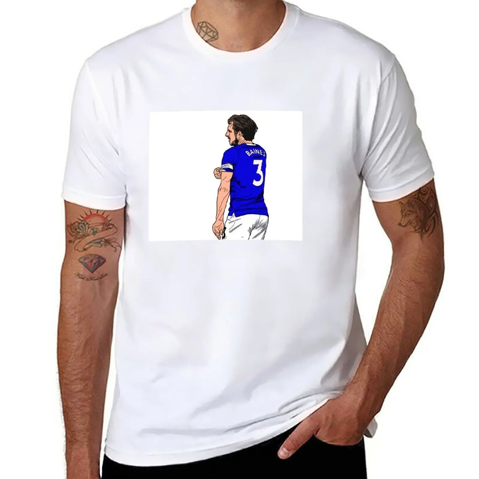 New Leighton Baines portrait T-Shirt kawaii clothes vintage clothes mens plain t shirts