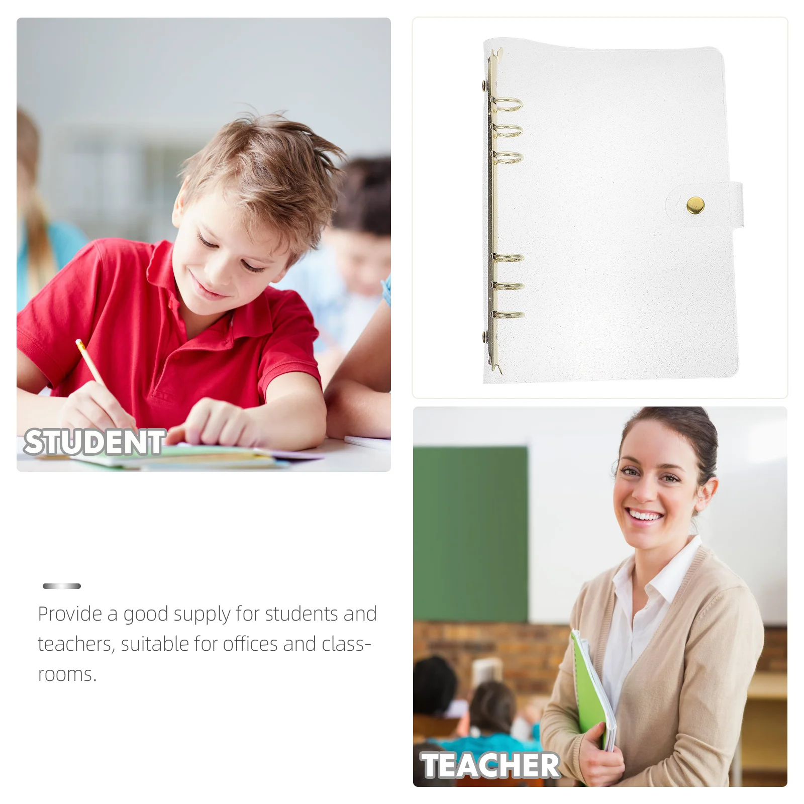 Notepad Cover For School Notebook Binder Journal Book Protective Case Lightweight Portable Handbook Cover Notepad Case