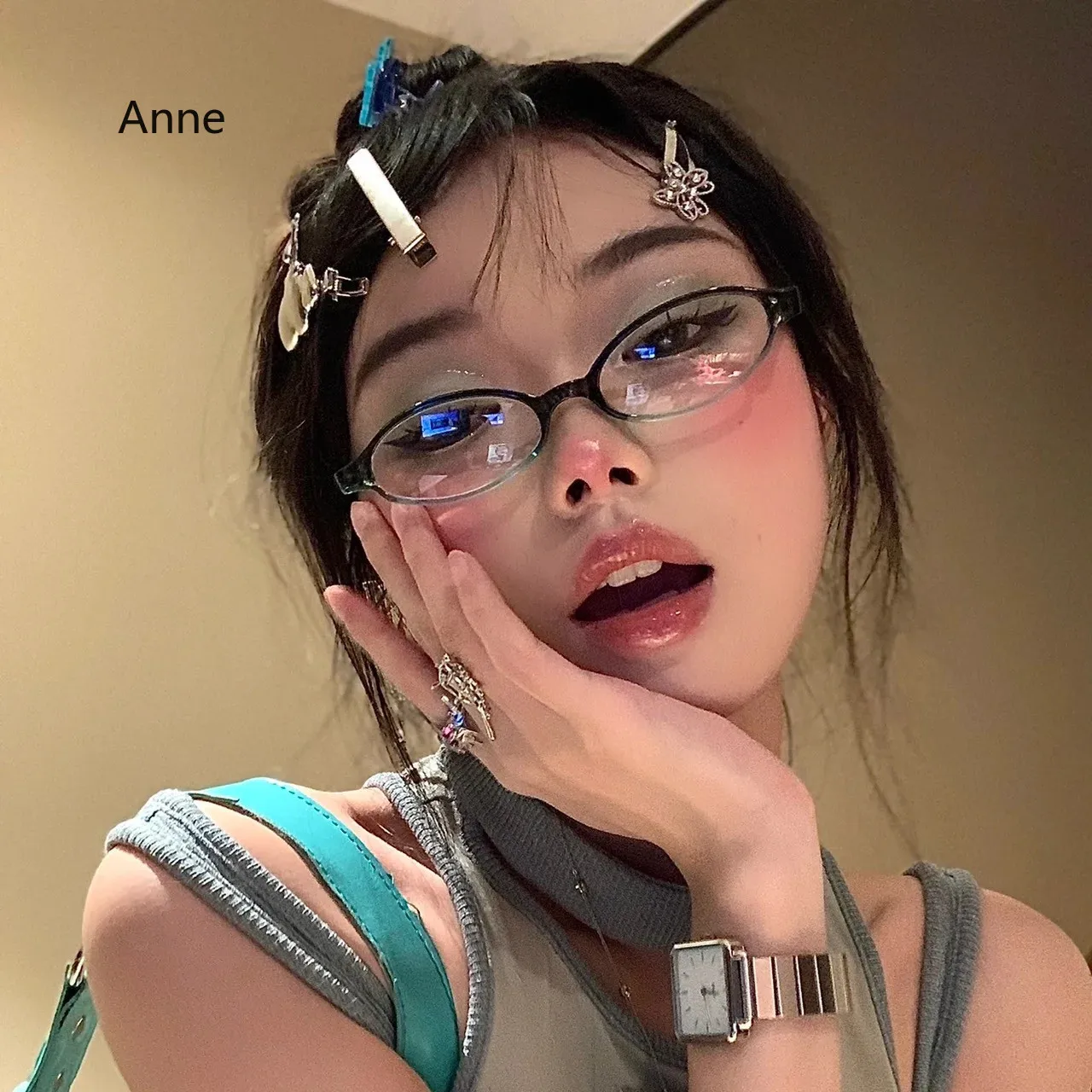 Vintage Oval Small Frame AntiBlue Light Nearsighted Eyewear Finished Ladies Myopia Glasses Prescription Minus Diopter Eyeglasses image 3