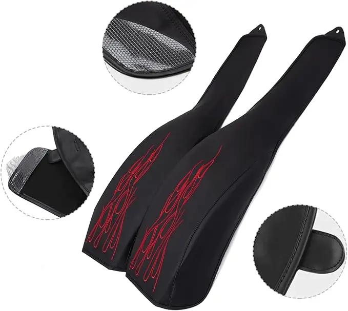 2009-2024 conjunto de sutiã de pára-choque traseiro de chama de couro artificial para Harley Trike Tri Glide Ultra Classic, 2010-2011 Street GlideTrile
