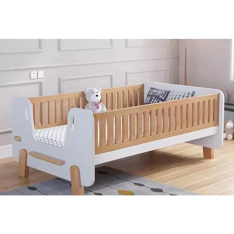 Convertible Furniture Set Wooden Children's Queen Bed Frame Cradle Storage Expansion Multifunctional Crib Children's Furniture