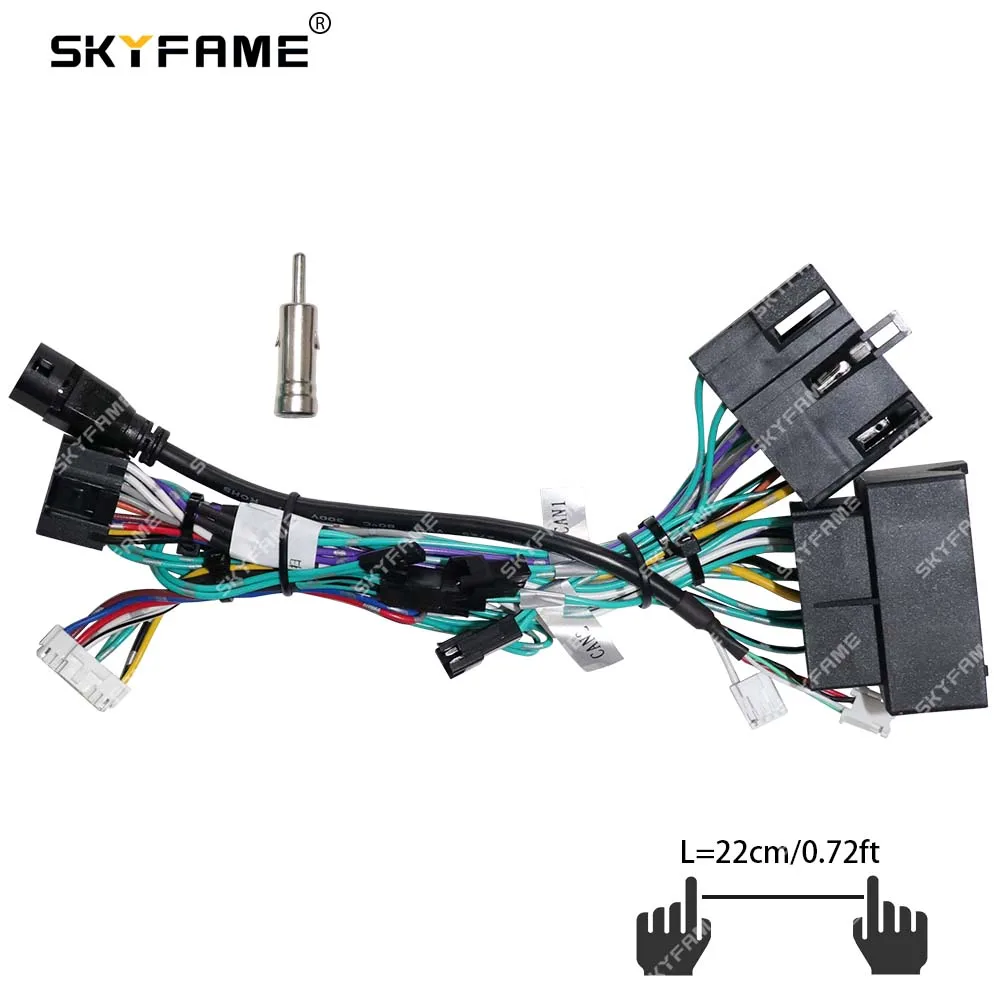 SKYFAME سيارة 16pin الأسلاك تسخير محول Canbus صندوق فك أندرويد راديو كابل الطاقة لبنز فيتو فيانو ميتريس BZ11.10