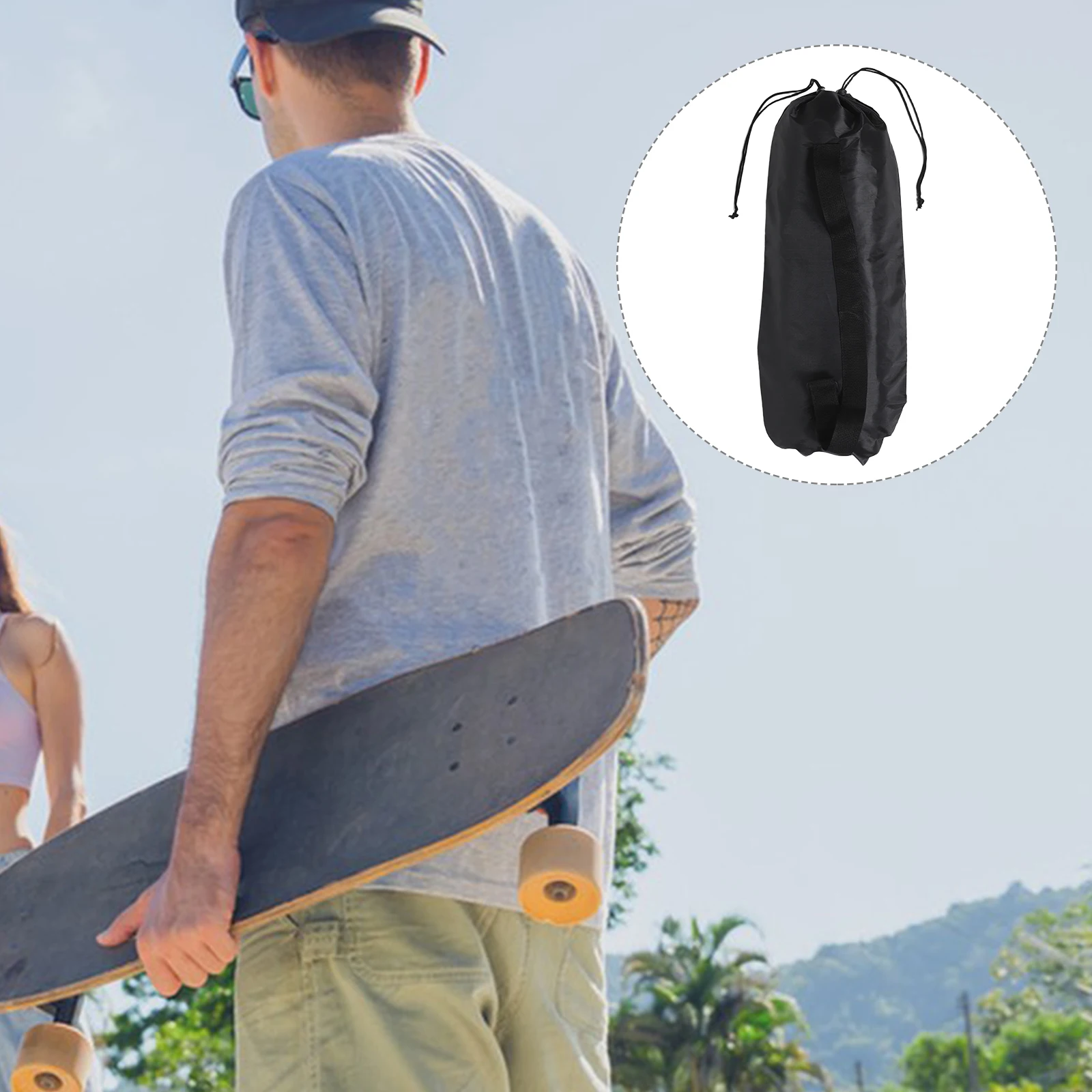 

2Pcs Skateboard Backpack Heavy Duty Foldable Storage Bag with Comfortable Shoulder System for Sports Gear