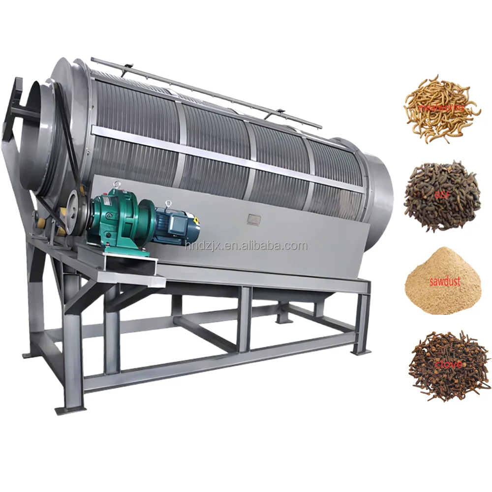 DZJX Grain Drum Sieve Machine Mobile Compost Trommel Rotary Trommel Screen for Food