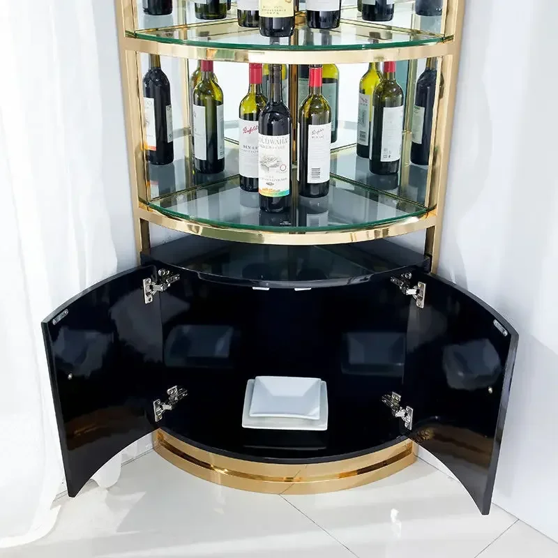 Stainless steel wine rack display cabinet glass on sale, hot selling FLASH big sale