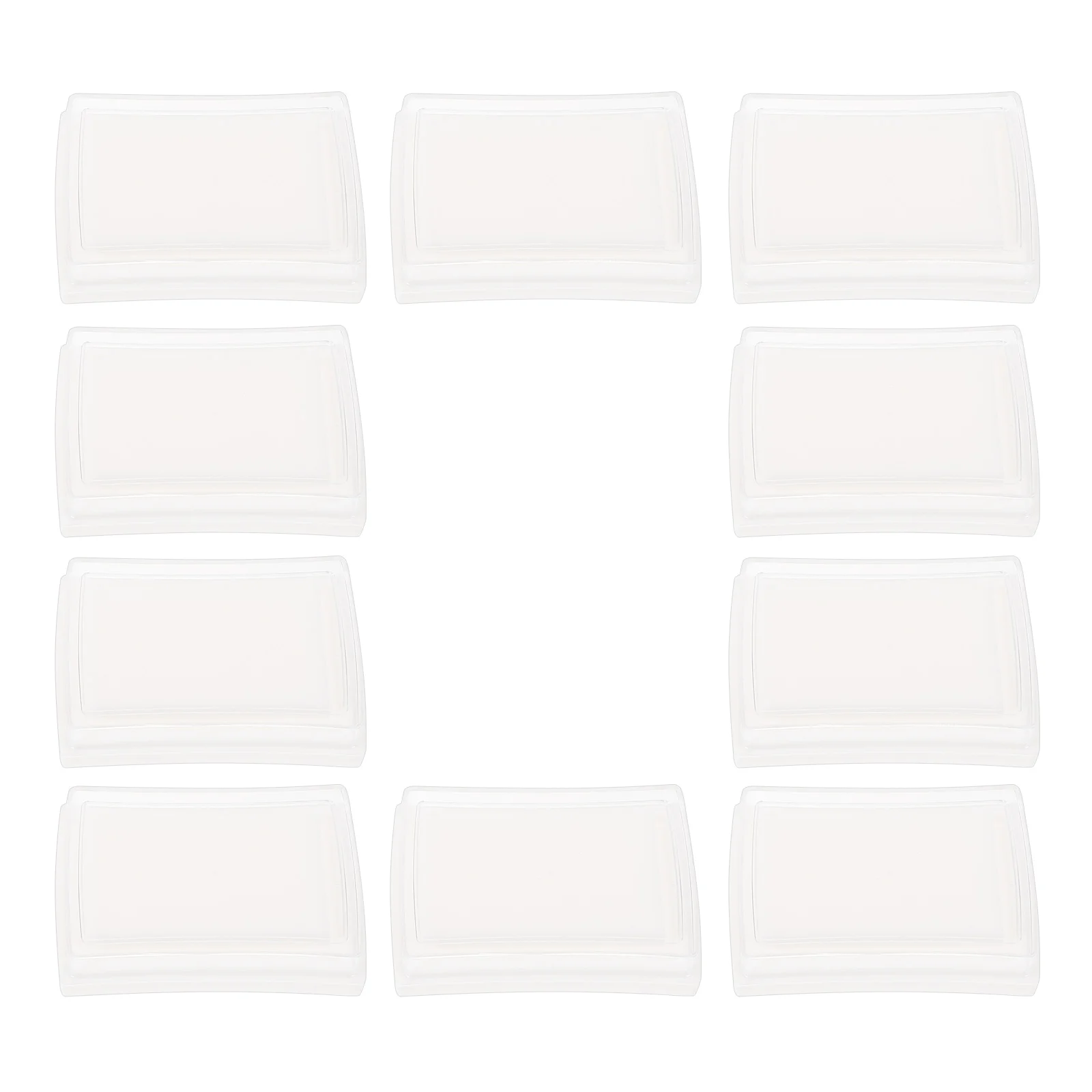 10 Pcs Blank Ink Pad DIY Sponge High Density Office Supplies Hand Tools 10pcs (concave Waist Pad) Cards Graffiti White Plastic