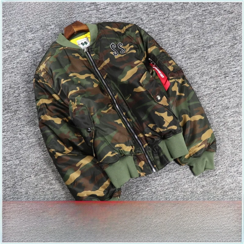 

Парные куртки с камуфляжным принтом, двусторонние, из хлопка, с круглым вырезом, длинными рукавами, стандартного кроя, подходят для всех сезонов