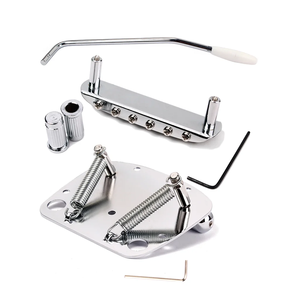 Exquisite 6 String Guitar Tremolo Bridge Tailpiece Set for Guitar Guitar Part Accessories Headless