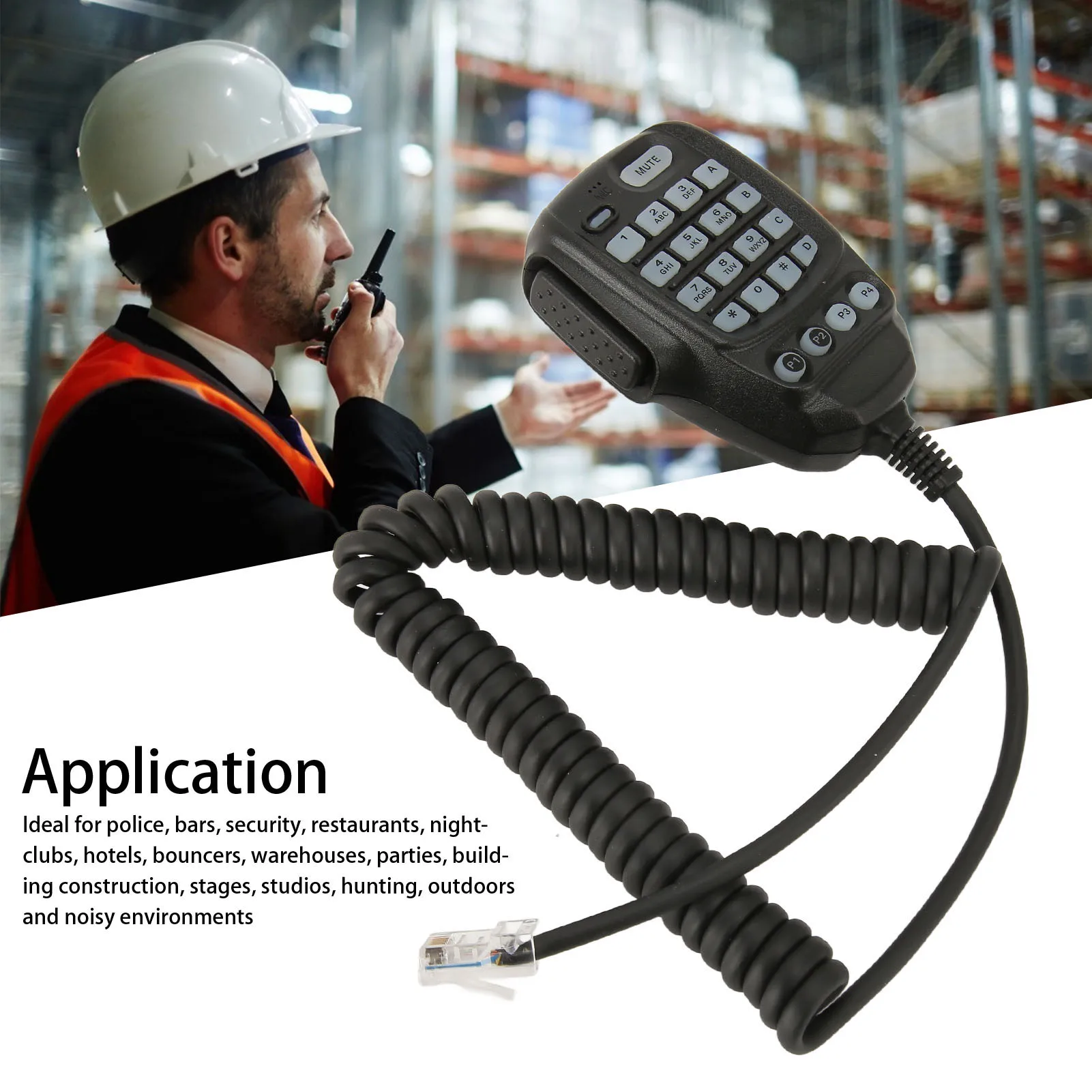 

2 Way Radio Handheld Speaker Mic High Tensile Strength Professional Walkie Talkie Handheld Speaker Mic for 300DR for 8900R