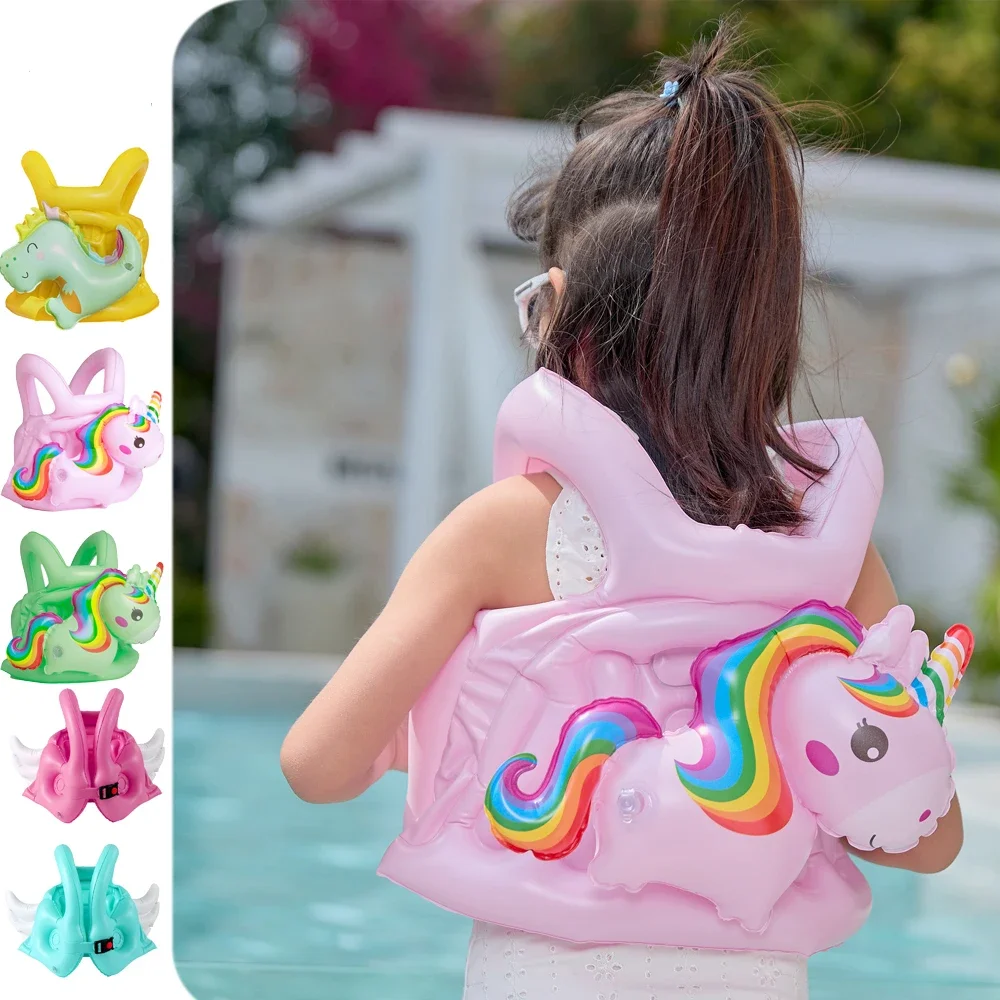 

Cartoon Unicorn Inflatable Pool Swimming Ring For Baby Kid Swimsuit Buoyancy Vest Life Jacket Infant Float Pool Accessories Toy
