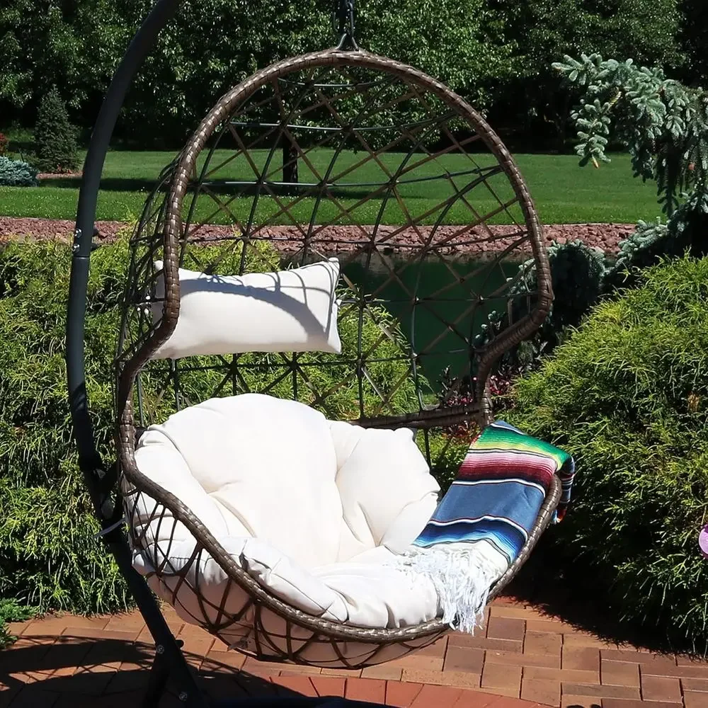 Resin Wicker Hanging Egg Chair 4