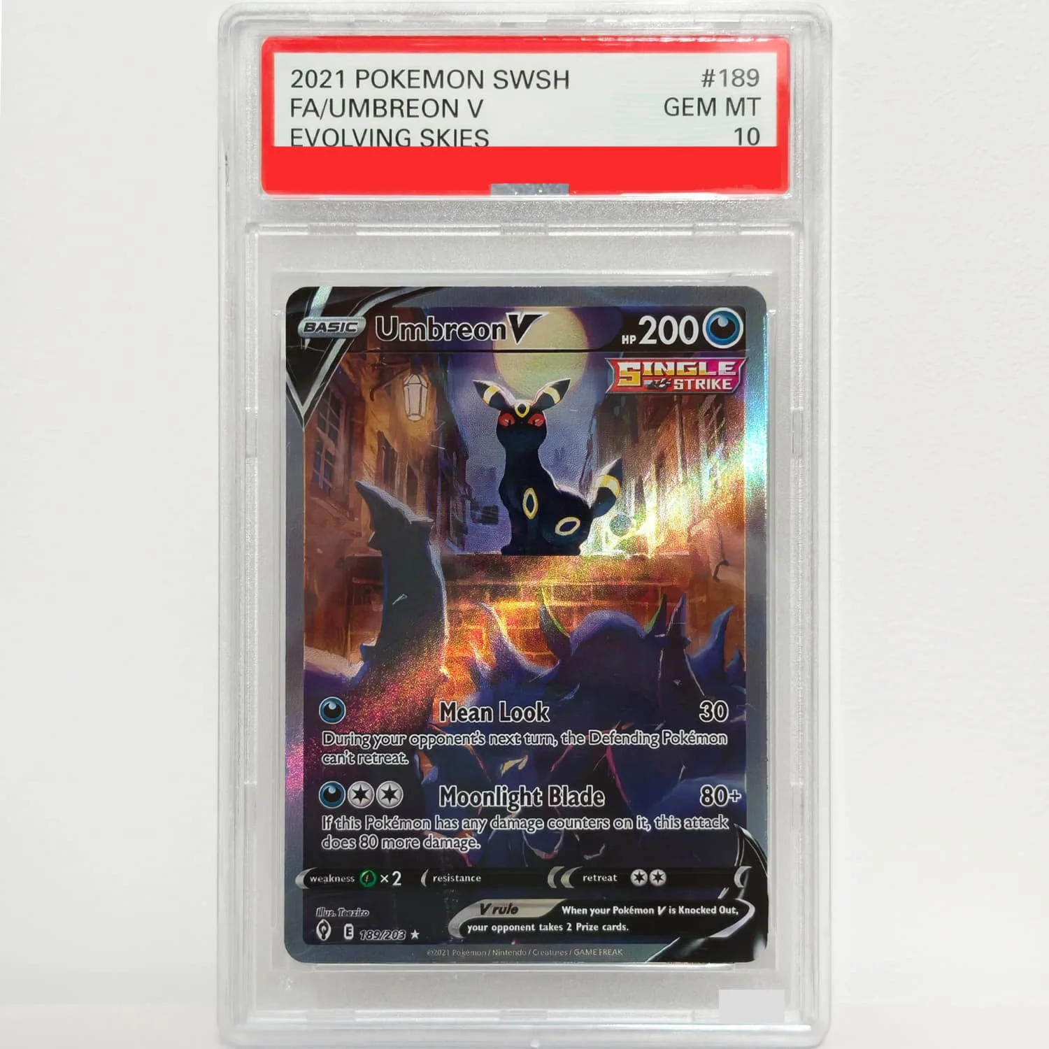 Homemade English Points Rating Card Umbreon #189 Espeon #180 Sylveon #184 Glaceon #175 Vaporeon #SWSH181 Game Collection Toy