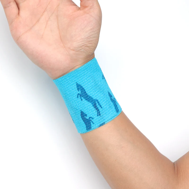4,5 m bunt bedruckter Sport-Knieschutz, Therapie-elastischer Verband, buntes selbstklebendes Wickelband für Tattoo-Fingergelenk – Detail 14