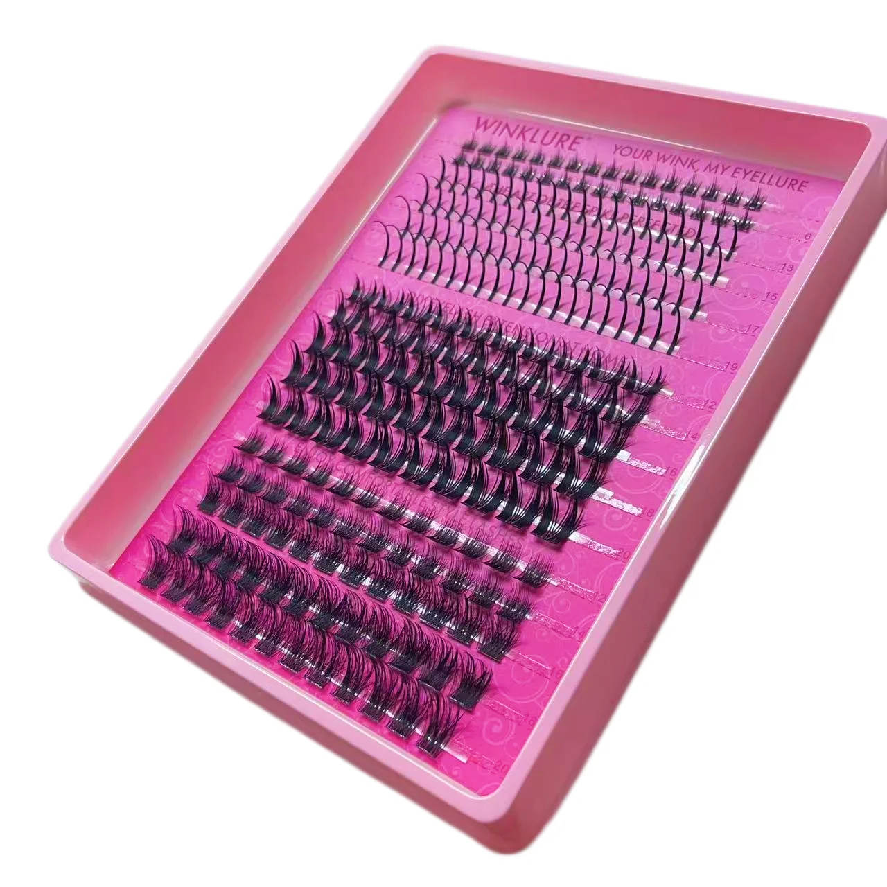 WINKLURE Bottom&Spiky Lashes Clusters Volume Individual Lashes Cluster Extensions Spikes Lashes Clusters DIY Fairy/Manga Eyelash