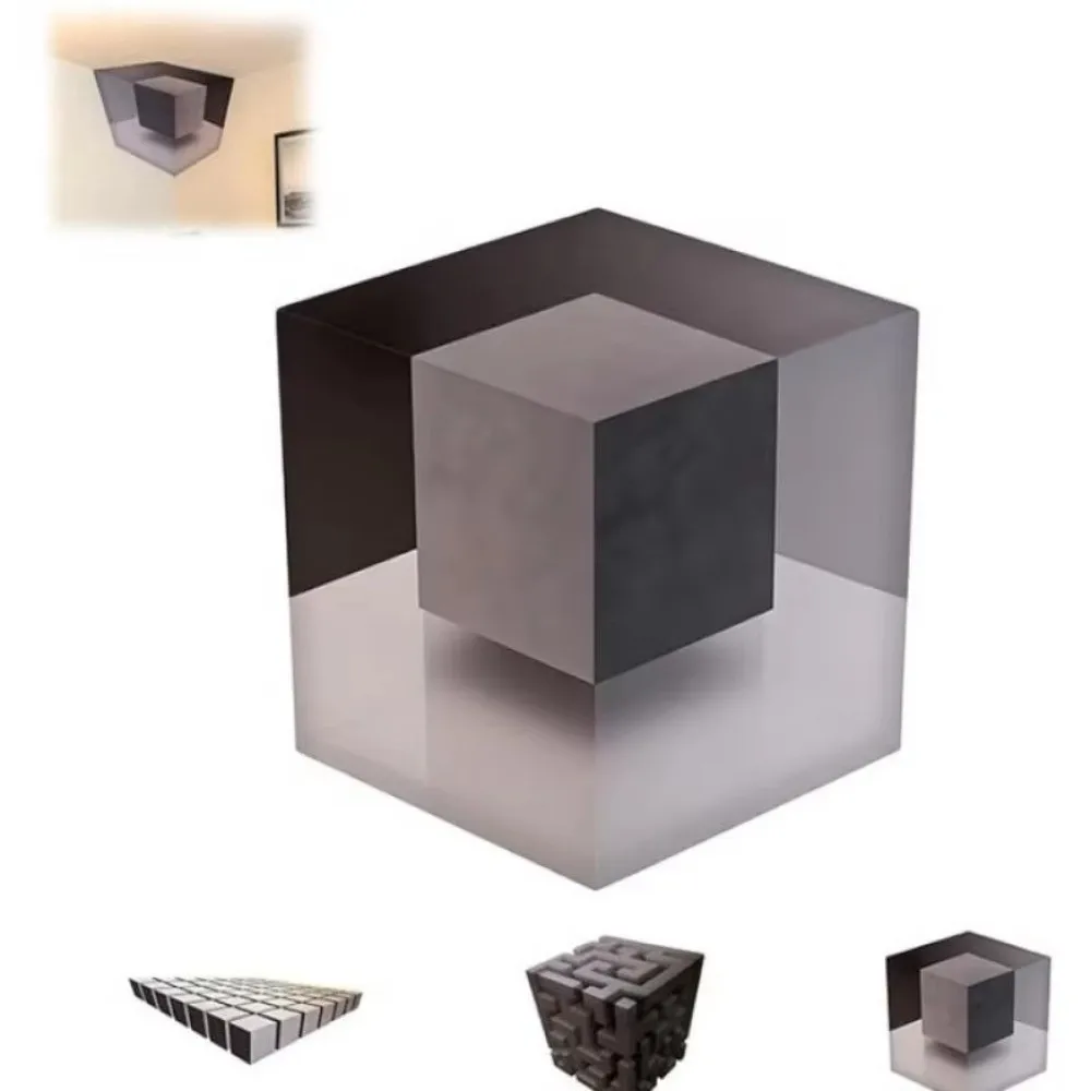 3D Impossible Wall Art That Reshapes Reality Illusion DIY Optical Illusion Corner Wall Decal Irregular Art Illusion Wall Decal