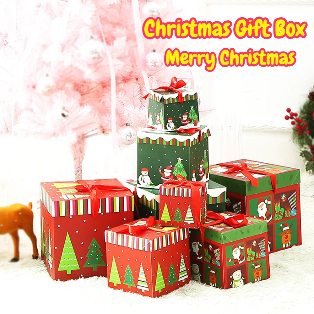New Christmas New Personalised Christmas Eve Gift Box Festive Party Room Tabletop Counter Ornament Candy Gift Box  New Year 2025