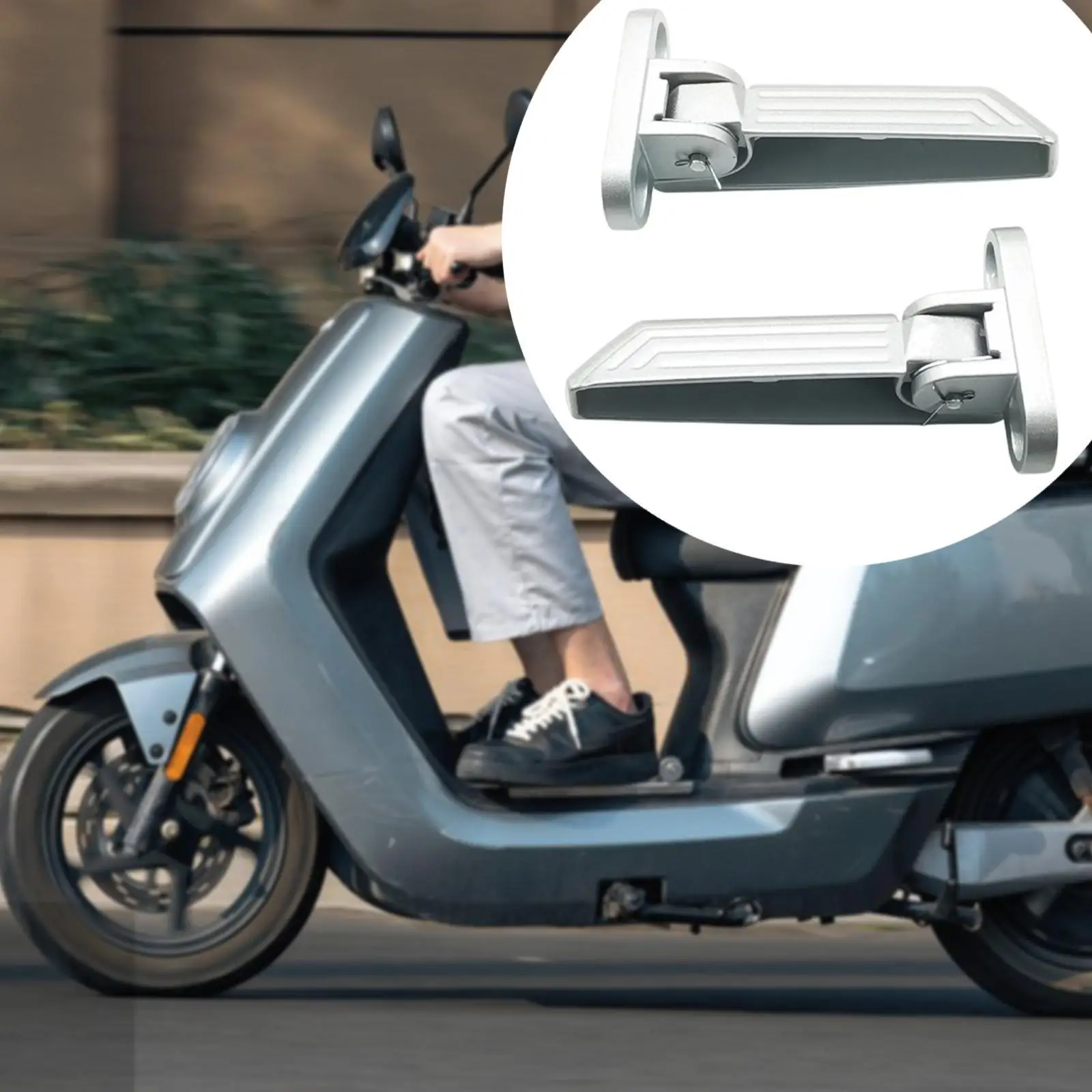 

Motorcycles Foot Pegs Foldable Foot Pedal Footrests Foot Peg for Passenger for Scooter Electric Bike Motorbike Spare Parts