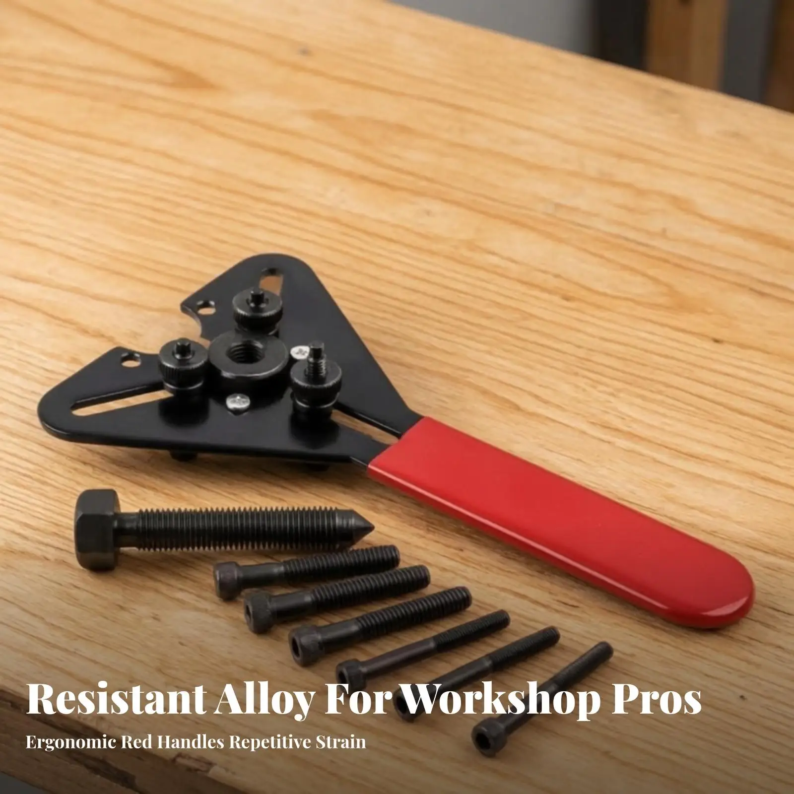 Compressor Clutch Wrench with Fasteners | 40-80 Mm Clamping Range, Sliding Adjustment Slots, Air Conditioner Clutch Installer